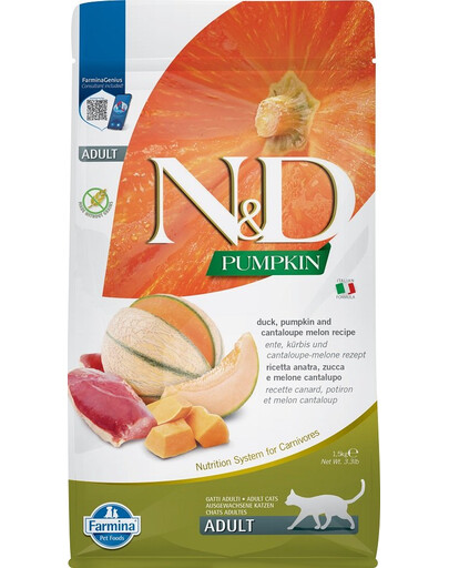 N&D GF Pumpkin CAT Duck & Cantaloupe melon 1,5 kg