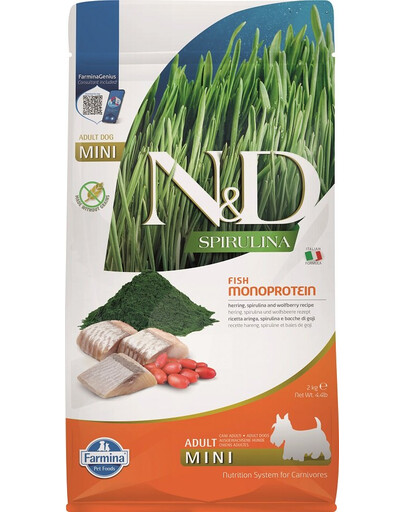N&D Spirulina Adult Mini Herring & Wolfberry 2 kg