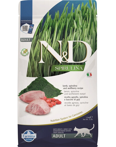 N&D Spirulina Cat Adult Lamb & Wolfberry 1,5 kg