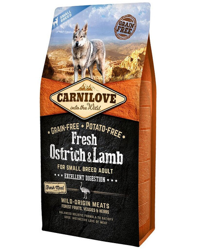 CARNILOVE Dog Fresh Ostrich&Lamb for Small Breed 6kg