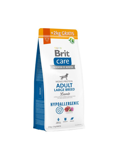 BRIT Care Hypoallergenic Adult Large Breed Lamb 12+2 kg ZADARMO