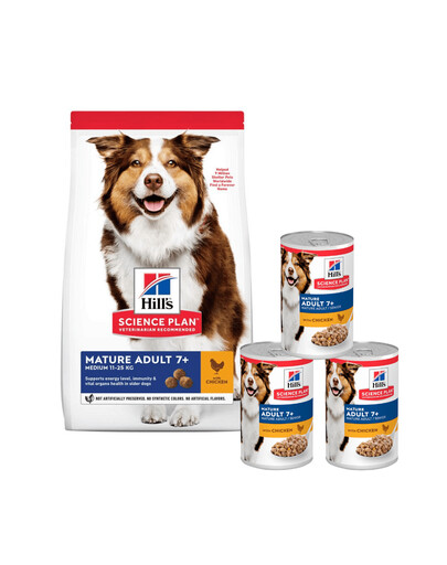 HILL'S Science Plan Canine Mature Adult Chicken New 14 kg + 3 konzervy ZADARMO