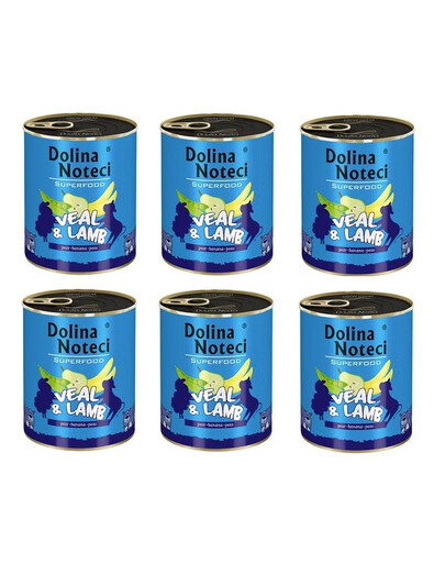 DOLINA NOTECI Premium SuperFood teľacie a jahňacie mäso 800 g x 6ks