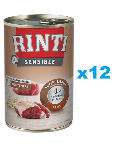 RINTI Sensible Jahňacie mäso s ryžou 12x400 g