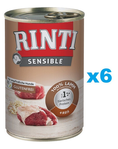 RINTI Sensible Jahňacie mäso s ryžou 6x400 g