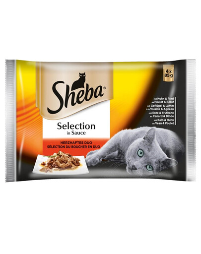 SHEBA Selection v mäsovej omáčke DUO 13x4x85g