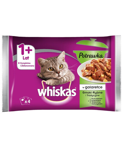 WHISKAS Zmes tradičných a rybacích príchutí 13x 4x85g
