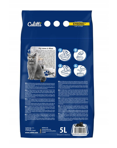 CALITTI Strong Unscented Podstielka pre mačky z bentonitu bez zápachu 5 l
