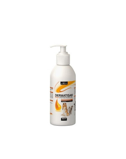 VET-AGRO Dermatisan Šampón pre zvieratá náchylné na  seboreu s bio-sírou 250 ml