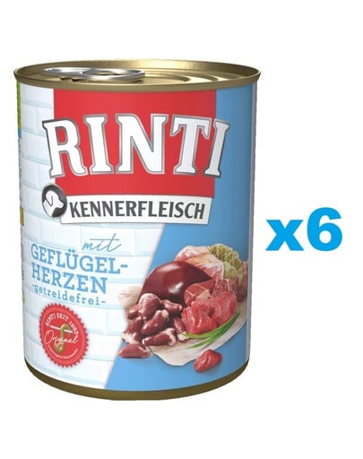 RINTI Kennerfleisch Kuracie srdcia 6x800 g