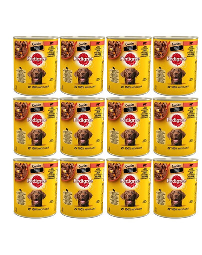 PEDIGREE Cuisine Adult 12x800g kompletné vlhké krmivo pre dospelé psy s hovädzími rezancami a mrkvou v omáčke