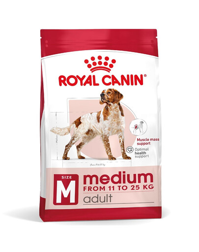 ROYAL CANIN Medium Adult 4kg granule pre dospelých psov stredných plemien starších ako 12 mesiacov