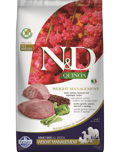 Dog Quinoa Weight Management Lamb & Broccoli 2.5 kg