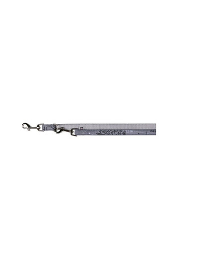 TRIXIE Smycz "Modern art this is the boss adjustable lead" M - L 2 m / 20 mm szary