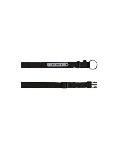 TRIXIE Obojok s menovkou S 30 - 35 cm / 20 mm čierny