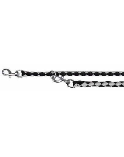 TRIXIE Vodítko "Cavo" SM 2 m / 12 mm čierno / strieborné