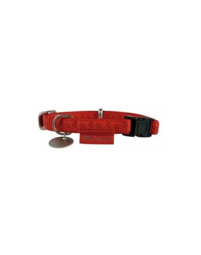 ZOLUX Obojok regulovateľný mac leather 15 mm červený