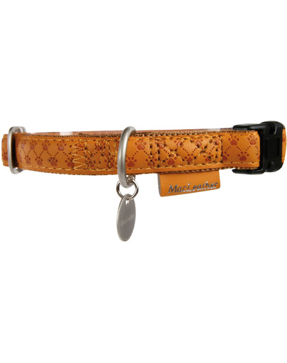 ZOLUX Obojok regulovateľný mac leather 15 mm žltý