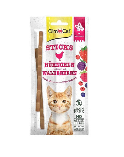 GIMCAT Sticks Chicken&Wild Berries 3ks