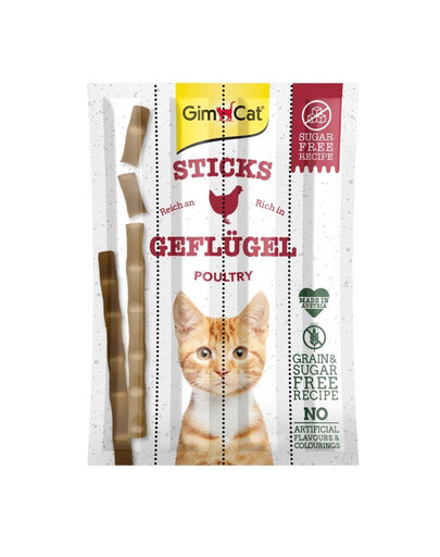 GIMCAT Sticks Poultry 10 ks Tyčinky s hydinou
