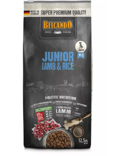 Junior Lamb & Rice M-L 12.5 kg jagnięcina i ryż - sucha karma dla psów od 4 miesiąca życia, rasy średnie i duże