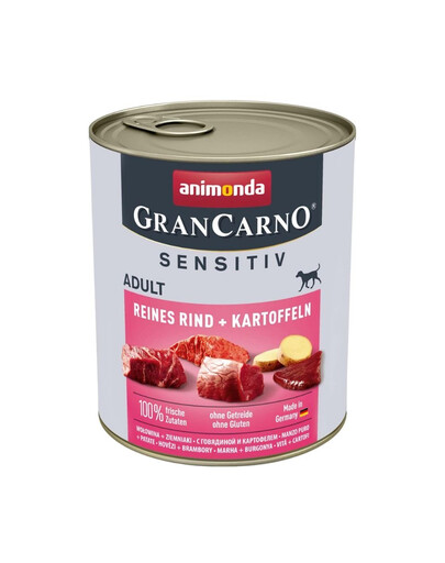 Grancarno Sensitive wołowina z ziemniakami 800 g
