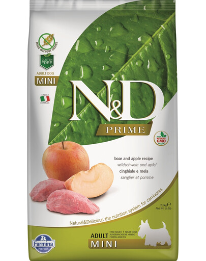 Farmina N & D Dog Grain Free Adult Mini Boar & Apple 2,5 kg