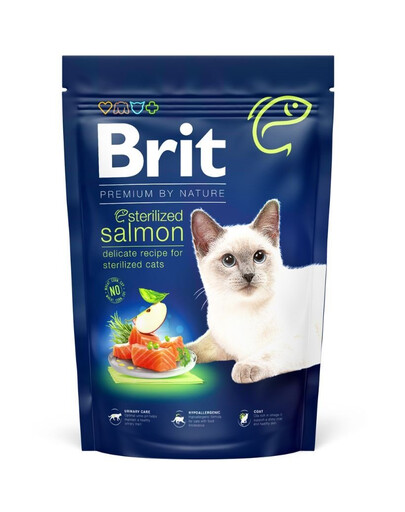 BRIT Cat Premium by Nature Sterilised salmon 1,5 kg