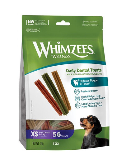 WHIMZEES Dentálne maškrty Stix XS 56 ks