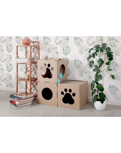 CARTON+ PETS Domček so škrabadlom pre mačku Netti