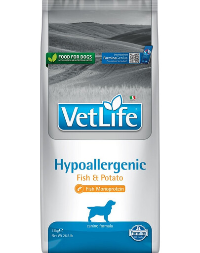 FARMINA Vet life hipo fish & potato dog 12 kg