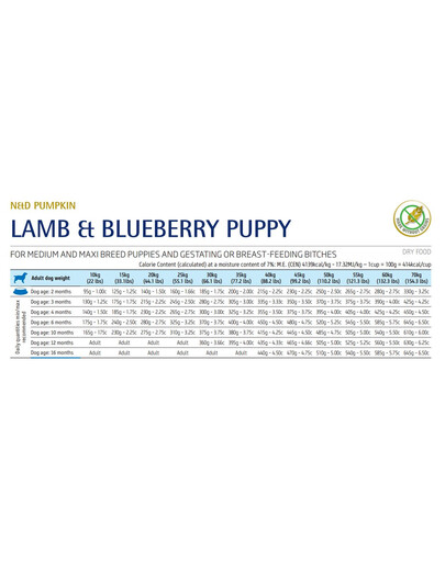 FARMINA N&D GF Pumpkin Lamb & Blueberry Puppy Medium & Maxi 12 kg