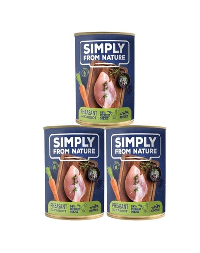 SIMPLY FROM NATURE Konzerva Bažant s mrkvou 3x400g