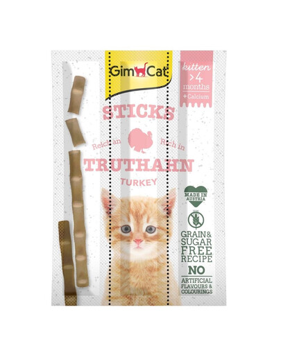 GIMCAT Tyčinky Kitten Turkey 3×3g S morčacím mäsom