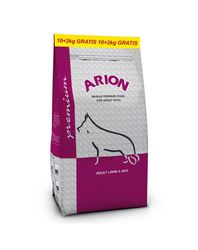 ARION Premium Lamb & rice 10+2 kg ZADARMO