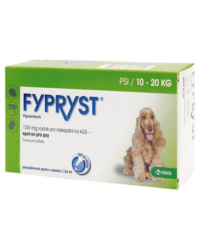 FYPRYST 134mg /1,34 ml pies 10-20kg (3 pipety)