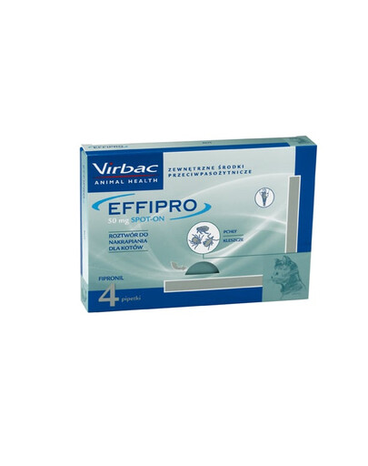 VIRBAC Effipro Spot-On Prípravok proti parazitom pre mačky - 4 pipety