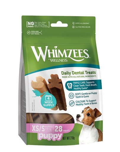 WHIMZEES Puppy XS/S zubné žuvačky pre šteňatá 28 ks