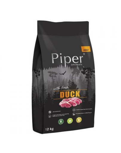 PIPER Suché krmivo s kačicou pre psov 12 kg