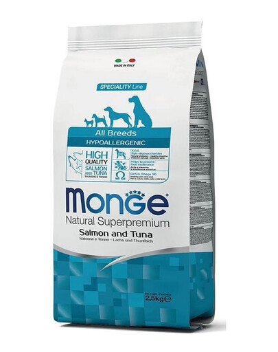 MONGE Hypoallergenic Losos a tuniak 2,5 kg