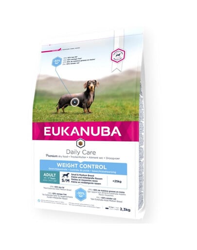 EUKANUBA Daily Care Adult Small/medium Weight control chicken 2,3 kg