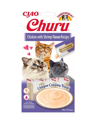 INABA Churu Cat kuracie s krevetami 56 g