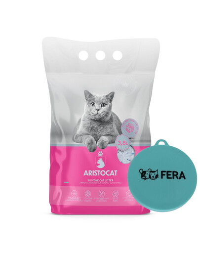 ARISTOCAT Silikónové stelivo PREMIUM pre mačky 3.8 l + FERA viečko na konzervy