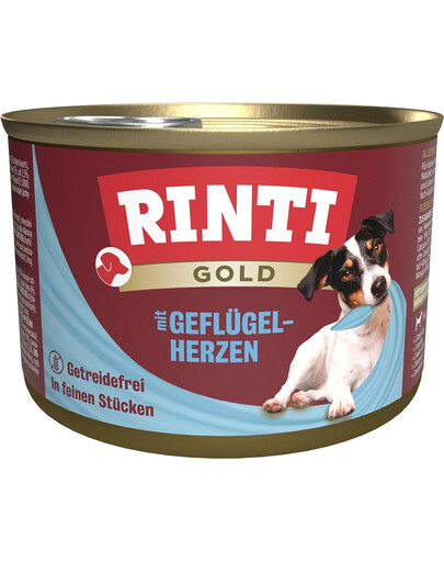 RINTI Gold Poultry hearts Mini Hydinové srdcia pre psy malých plemien 185 g