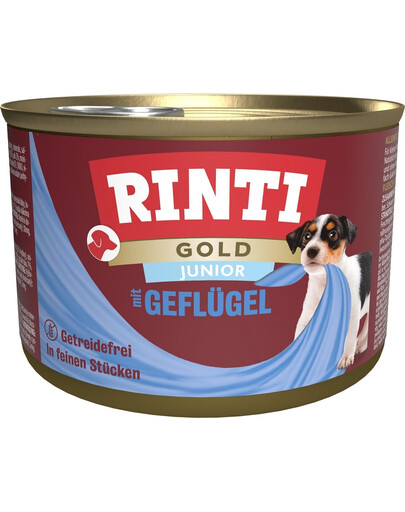 RINTI Gold Junior Poultry Mini hydina pre šteňatá malých plemien 185 g