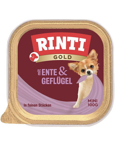 RINTI Gold Duck&Poultry Mini zásobník na kačacie a hydinové mäso 100 g