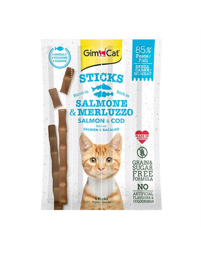 GIMCAT Sticks Salmon&Trout 4szt. pałeczki z łososiem i pstrągiem