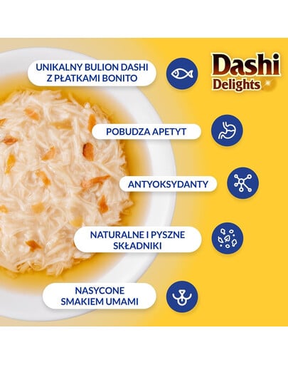 INABA Cat Dashi Delights Kuracie mäso, tuniak a mušle 70 g