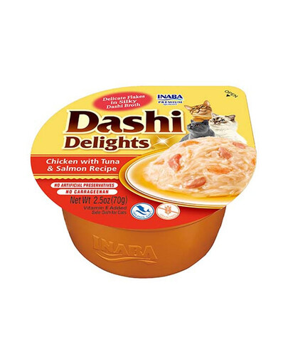 INABA Cat Dashi Delights Kuracie mäso, tuniak a losos 70 g