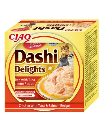 INABA Cat Dashi Delights Kuracie mäso, tuniak a losos 70 g